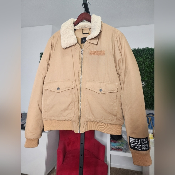 ‼️KSUBI MENS CHARTER BOMBER JACKET  TAN/BROWN SZ M - Picture 15 of 16